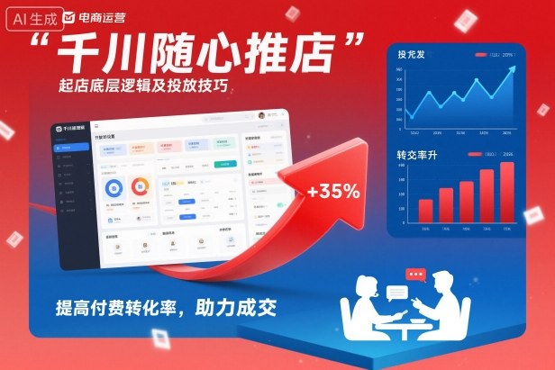 千川随心推起店底层逻辑及投放技巧,提高付费转化率,助力成交-汇课新知资源网