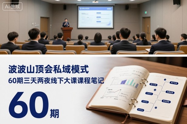 波波山顶会私域模式60期三天两夜线下大课课程笔记(文档)-汇课新知资源网