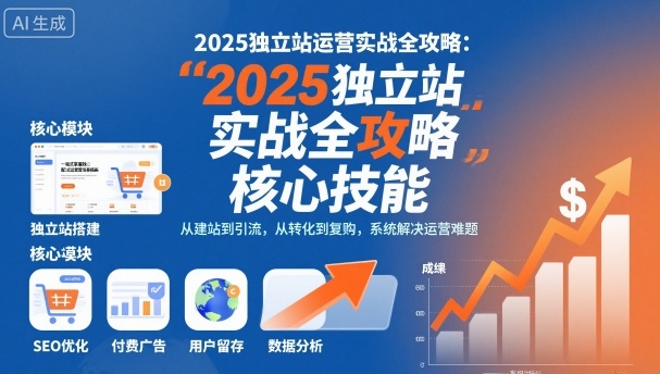2025独立站运营实战全攻略,一站式掌握独立站运营核心技能-汇课新知资源网