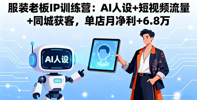 服装老板IP训练营：AI人设+短视频流量+同城获客，单店月净利+6.8万-汇课新知资源网
