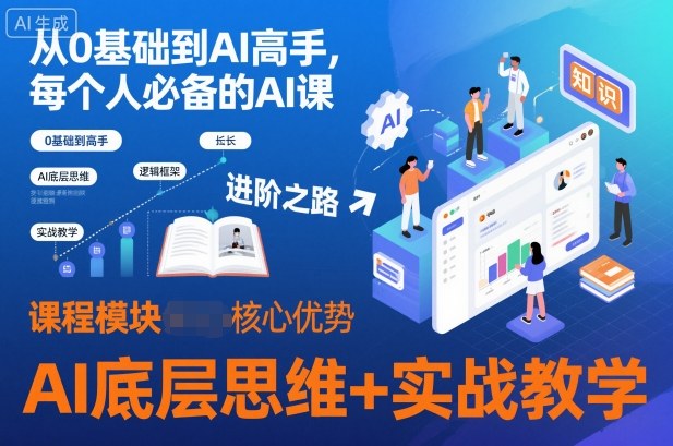 从0基础到AI高手，每个人必备的AI课，AI底层思维+实战教学-汇课新知资源网