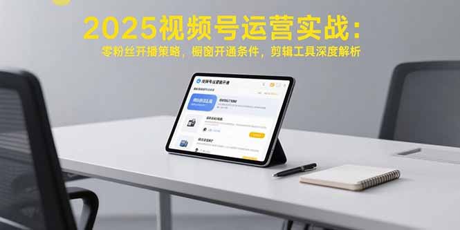 2025视频号运营实战：零粉丝开播策略，橱窗开通条件，剪辑工具深度解析-汇课新知资源网