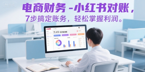 电商财务-小红书对账，7步搞定账务，轻松掌握利润-汇课新知资源网