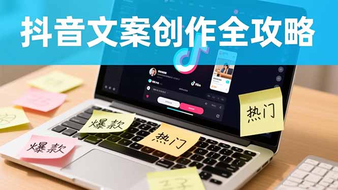 抖音文案创作全攻略:爆款标题九大绝招,100个模版直接套用,月入过万不是梦-汇课新知资源网