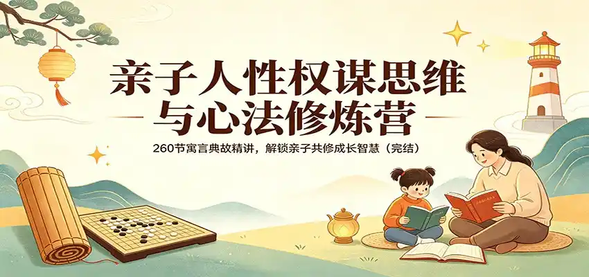 亲子人性权谋思维与心法修炼营：260节寓言典故精讲，解锁亲子共修成长智慧(完结)-汇课新知资源网