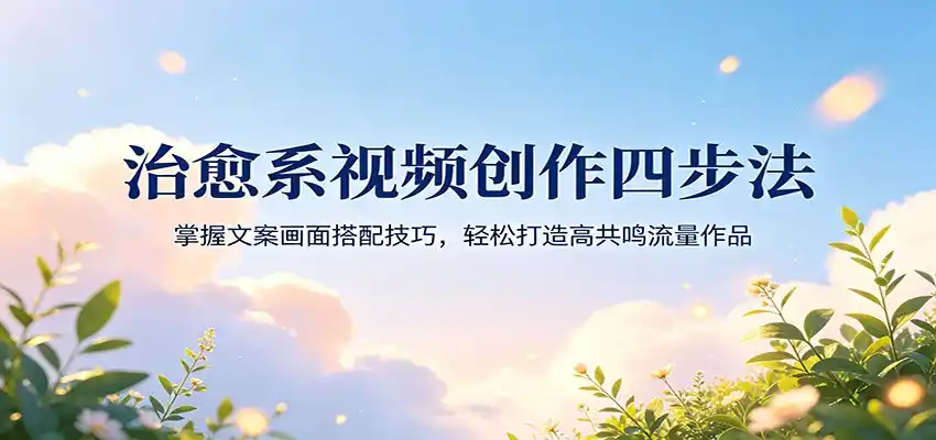 治愈系视频创作四步法:掌握文案画面搭配技巧,轻松打造高共鸣流量作品-汇课新知资源网