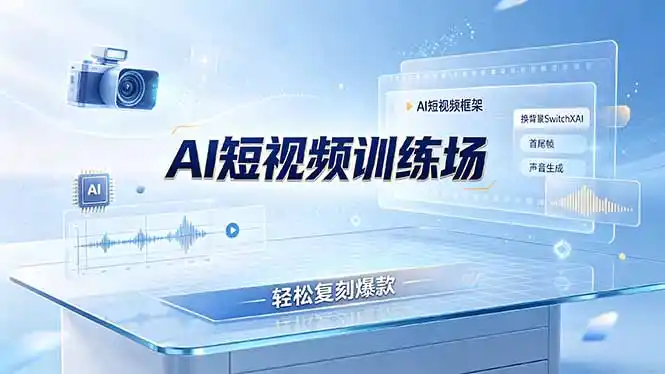 老陈AI短视频训练场:AI短视频框架+换背景SwitchXAI+首尾帧+声音生成,轻松复刻爆款-汇课新知资源网