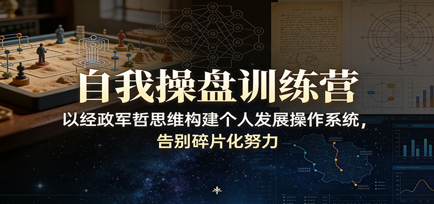 自我操盘训练营:以经政军哲思维构建个人发展操作系统,告别碎片化努力-汇课新知资源网