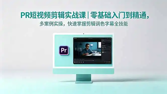 PR短视频剪辑实战课｜零基础入门到精通，多案例实操，快速掌握剪辑调色字幕全技能-汇课新知资源网