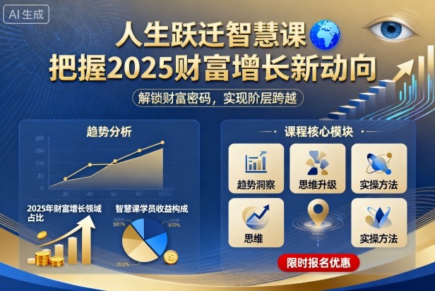 人生跃迁智慧课，把据2025财富增长新动向-汇课新知资源网