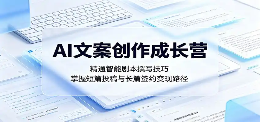 AI文案创作成长营：精通智能剧本撰写技巧，掌握短篇投稿与长篇签约变现路径-汇课新知资源网