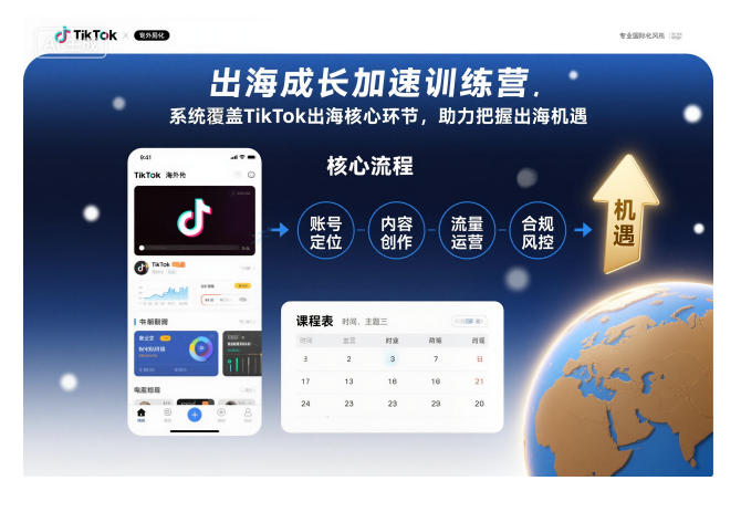 出海成长加速训练营，系统覆盖TikTok出海核心环节，助力把握出海机遇(更新)-汇课新知资源网