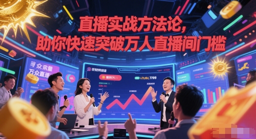 直播实战方法论，助你快速突破万人直播间门槛-汇课新知资源网