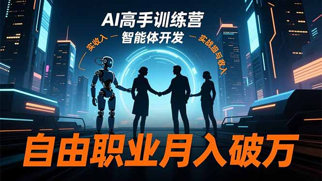 AI高手训练营3.0,ChatGPT,Midjourney,智能体开发,自由职业月入破万-汇课新知资源网