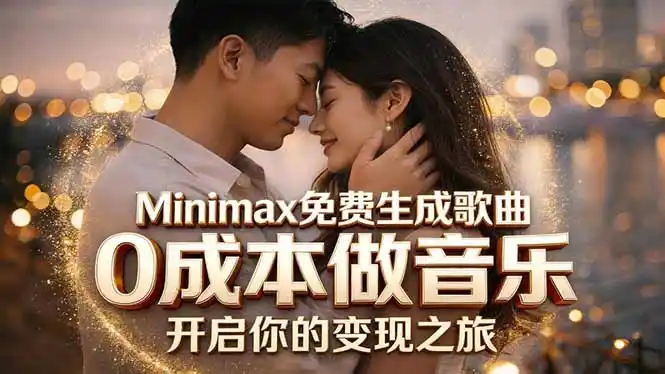 Minimax免费生成歌曲实测！0成本做音乐，说唱流行Lofi一键生成-汇课新知资源网
