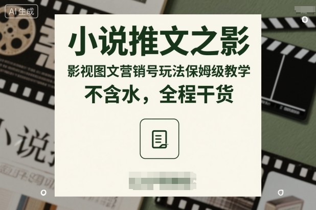 小说推文之影视图文营销号玩法保姆级教学,不含水,全程干货-汇课新知资源网