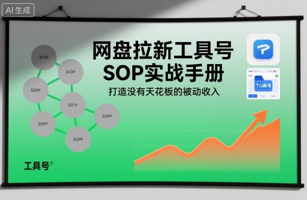 网盘拉新工具号SOP实战手册，打造没有天花板的被动收入-汇课新知资源网