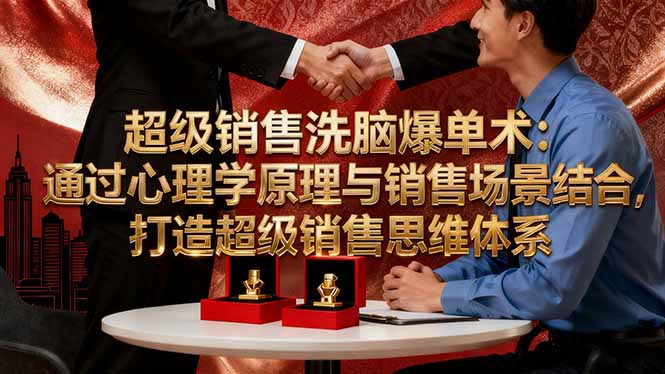 超级销售洗脑爆单术:通过心理学原理与销售场景结合,打造超级销售思维体系-汇课新知资源网