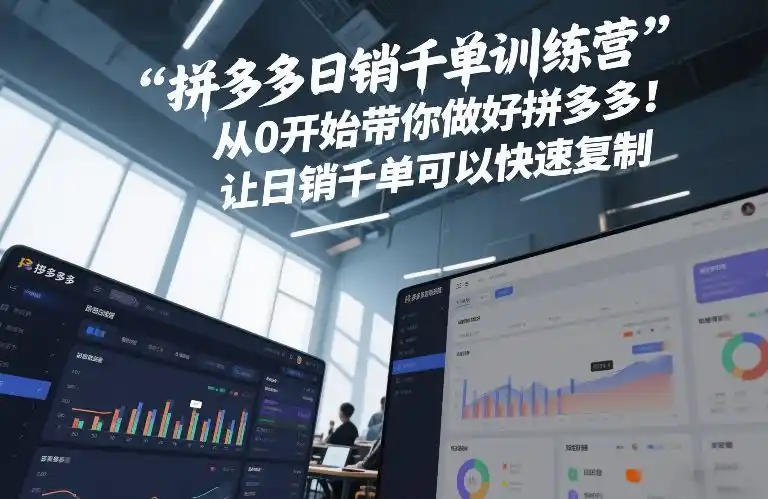 拼多多日销千单训练营,从0开始带你做好拼多多,让日销千单可以快速复制(更新26年4月)-汇课新知资源网