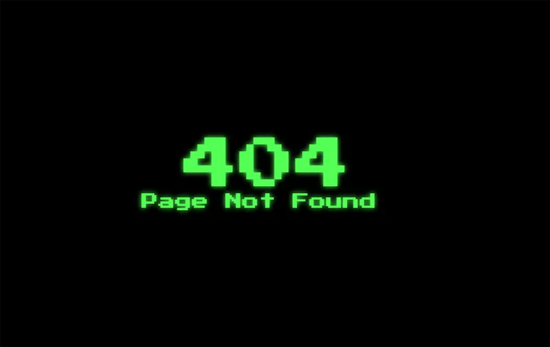 HTML黑色大气绿色发光字404错误页模板-汇课新知资源网