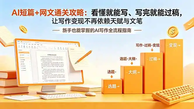 AI短篇+网文通关攻略-更新:看懂就能写、写完就能过稿,让写作变现不再依赖天赋与文笔-汇课新知资源网