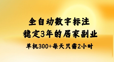 全自动数字标注,稳定3年的蓝海项目,居家也能矩阵开干的副业,单机日入3张+【揭秘】-汇课新知资源网