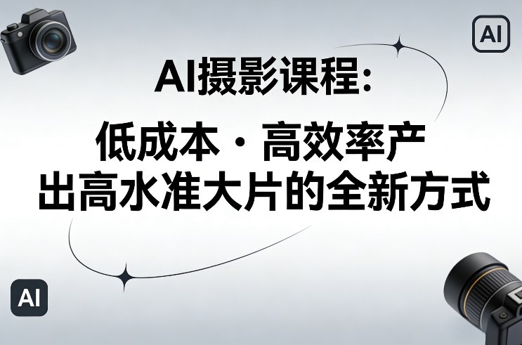 AI摄影课程,低成本高效率产出高水准大片的全新方式-汇课新知资源网