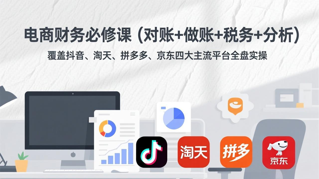 电商财务必修课(对账+做账+税务+分析-汇课新知资源网