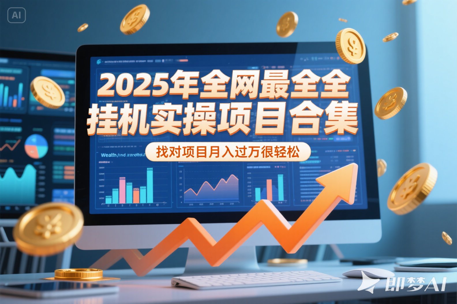 2025年挂机实操项目实操演练，挂机类型，AI直播类型，轻资产创业类型…-汇课新知资源网