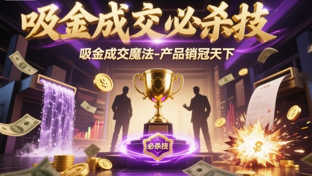 吸金成交必杀技，吸金成交魔法-产品销冠天下-汇课新知资源网