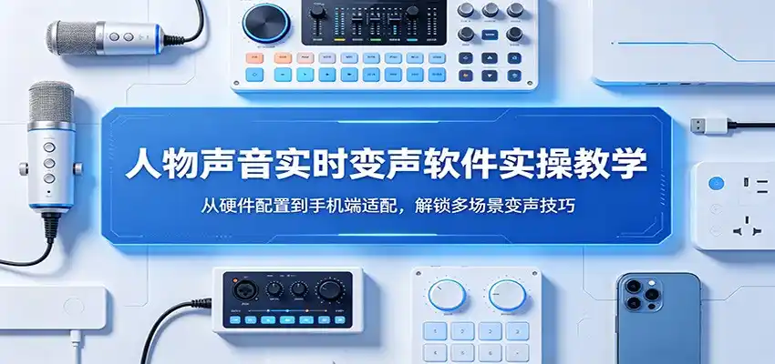 人物声音实时变声软件实操教学：从硬件配置到手机端适配，解锁多场景变声技巧-汇课新知资源网