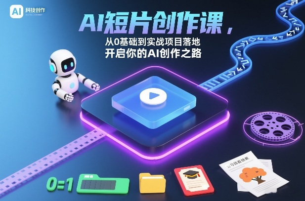 AI短片创作课,从0基础到实战项目落地,开启你的AI创作之路(更新)-汇课新知资源网