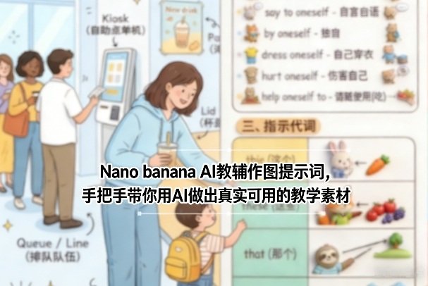 Nano banana AI教辅作图提示词，手把手带你用AI做出真实可用的教学素材-汇课新知资源网