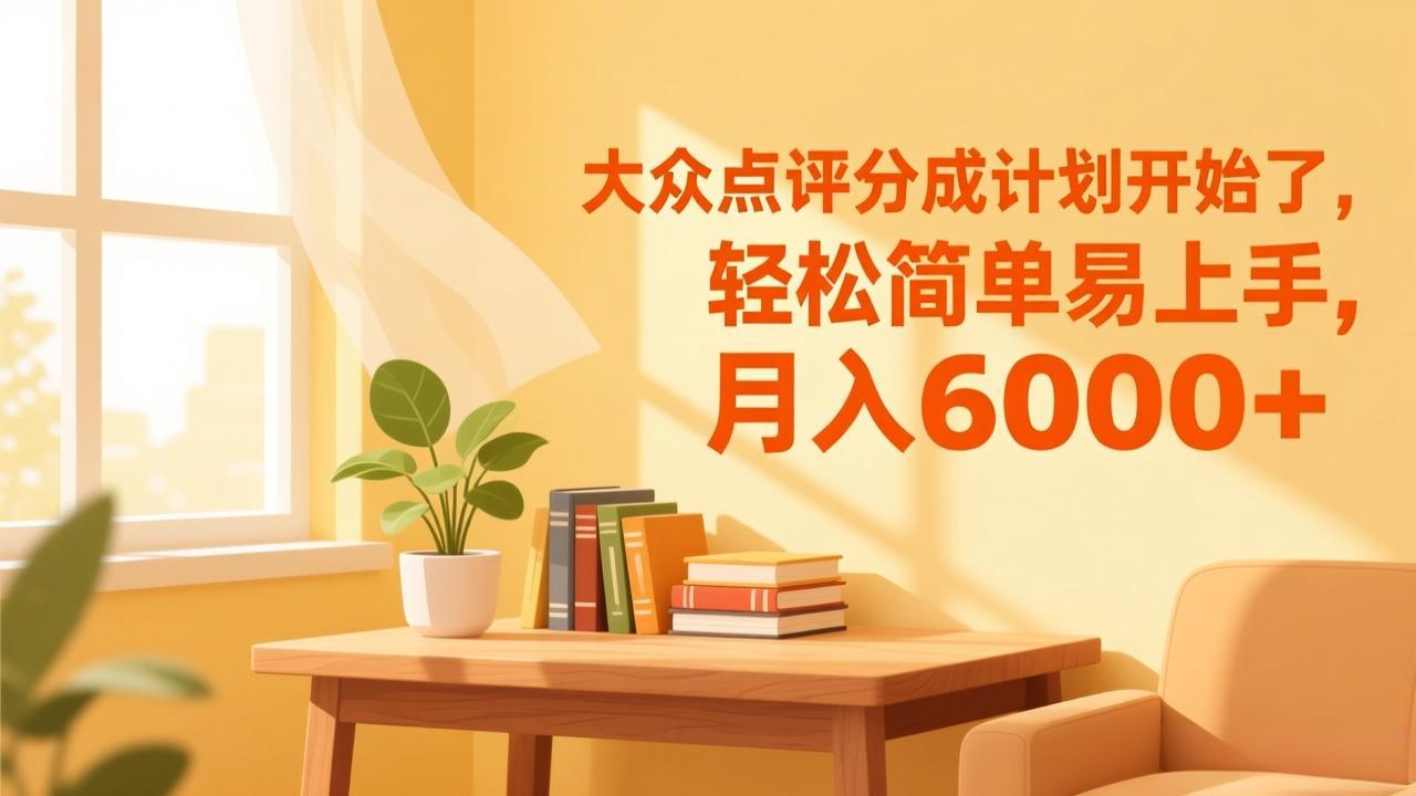 大众点评分成计划开始了,轻松简单易上手,月入6000+-汇课新知资源网