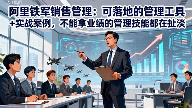 阿里铁军销售管理:可落地的管理工具+实战案例,不能拿业绩的管理都在扯淡-汇课新知资源网