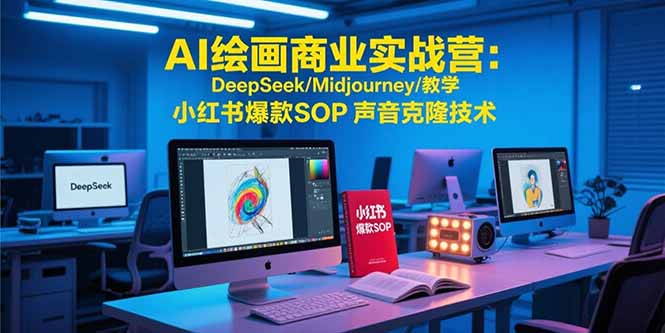 AI绘画商业实战营：DeepSeek/Midjourney/教学 小红书爆款SOP 声音克隆技术-汇课新知资源网