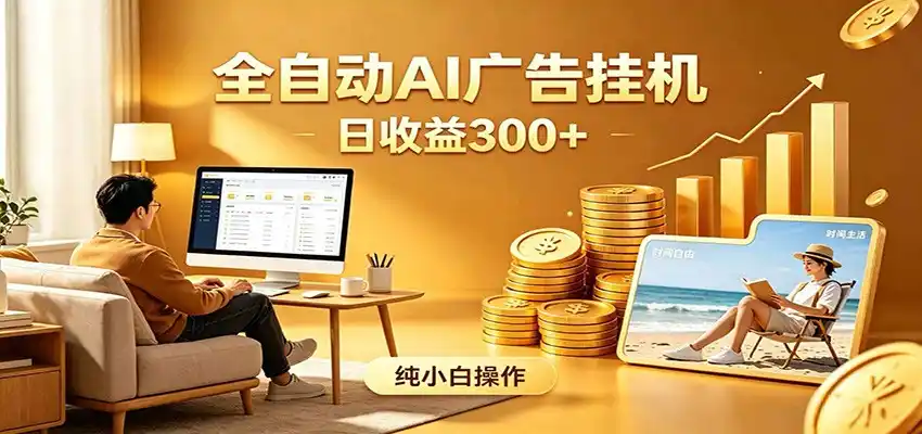 AI风口项目，全程解放双手，后台自动运行赚取收益，每天稳定收益300+-汇课新知资源网