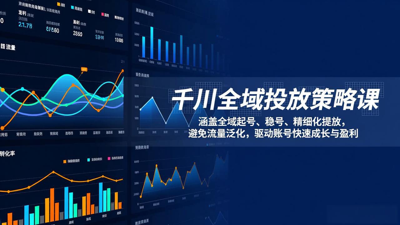 千川全域投放策略课：涵盖全域起号、稳号、精细化投放，避免流量泛化，驱动账号快速成长与盈利-汇课新知资源网