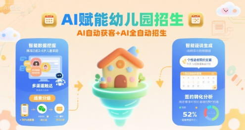 AI赋能幼儿园招生，AI自动获客+AI全自动招生-汇课新知资源网