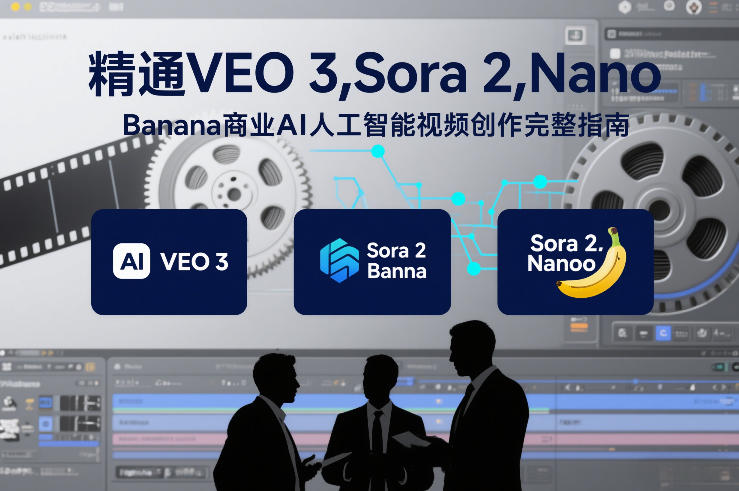 精通VEO 3，Sora 2，Nano Banana商业AI人工智能视频创作完整指南-汇课新知资源网