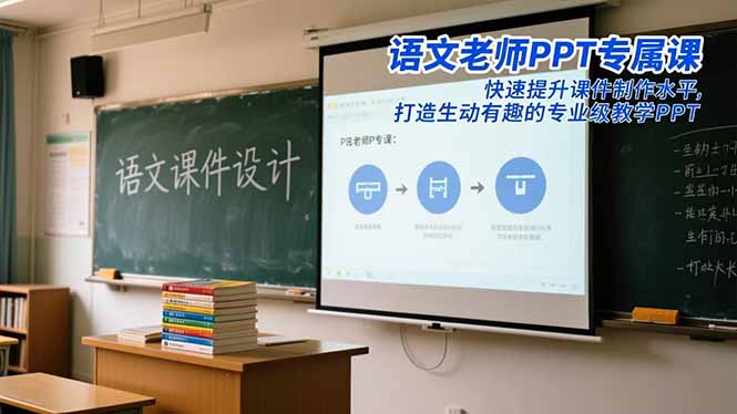 语文老师PPT专属课:快速提升课件制作水平,打造生动有趣的专业级教学PPT-汇课新知资源网