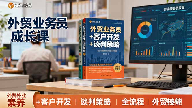 外贸业务员成长课:职业素养+客户开发+谈判策略、掌握全流程外贸技能-汇课新知资源网