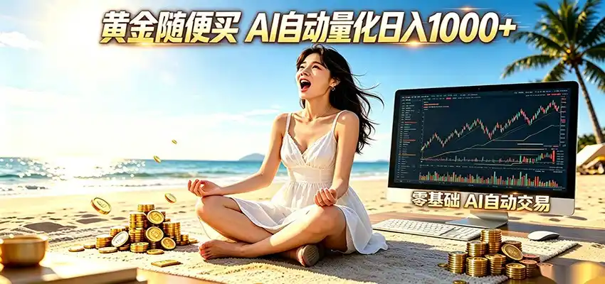 黄金随便买？AI自动外汇量化交易 在家当皇帝 日入1000+-汇课新知资源网