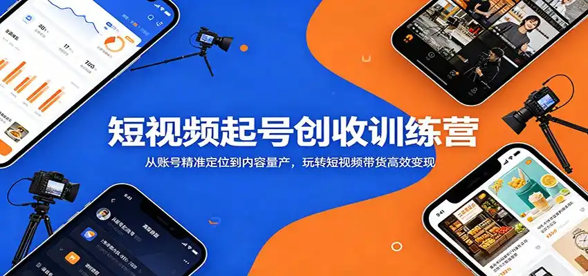 短视频起号创收训练营:从账号精准定位到内容量产,玩转短视频带货高效变现-汇课新知资源网