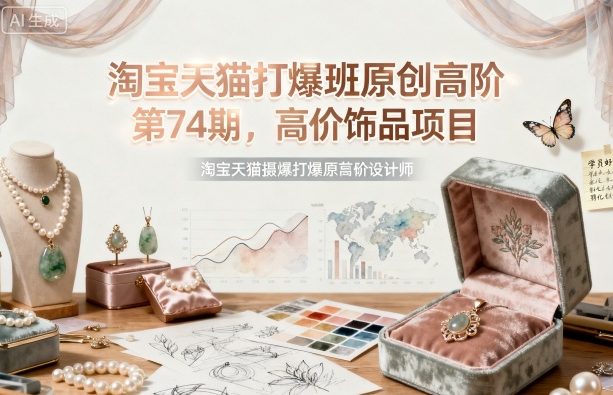 淘宝天猫打爆班原创高阶第74期，高价饰品项目-汇课新知资源网