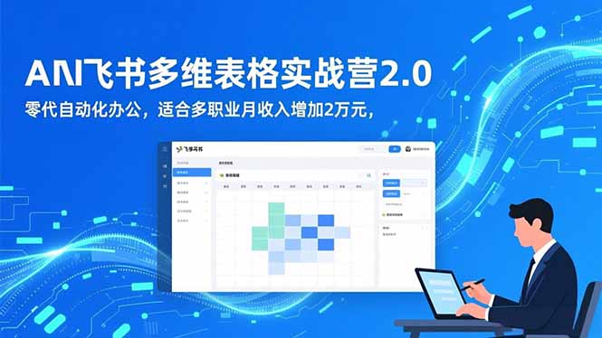 AI+飞书多维表格实战营2.0:零代码自动化办公,适合多职业月收入增加2万元-汇课新知资源网
