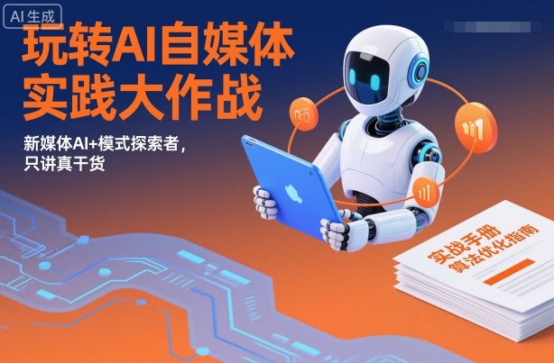 玩转AI自媒体实践大作战,新媒体AI+模式探索者,只讲真干货-汇课新知资源网
