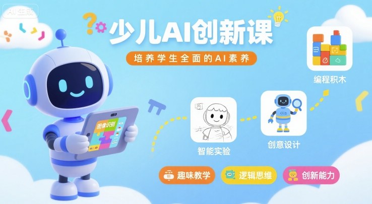 少儿AI创新课，培养学生全面的AI素养-汇课新知资源网