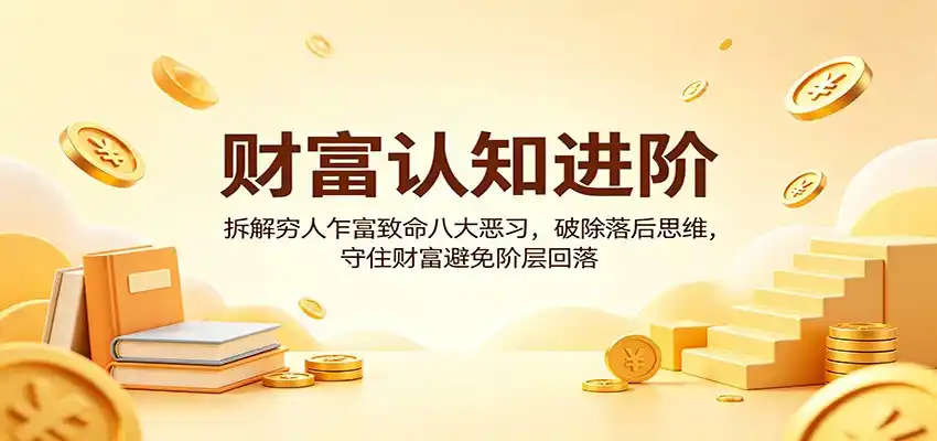 财富认知进阶:拆解穷人乍富致命八大恶习,破除落后思维,守住财富避免阶层回落-汇课新知资源网