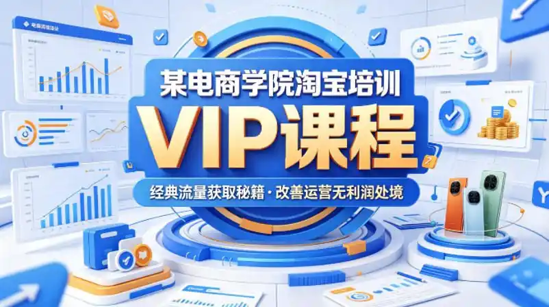 某电商学院淘宝培训VIP课程,各种经典有用的流量获取秘籍,改善运营产品没利润的处境(2026年5月)-汇课新知资源网